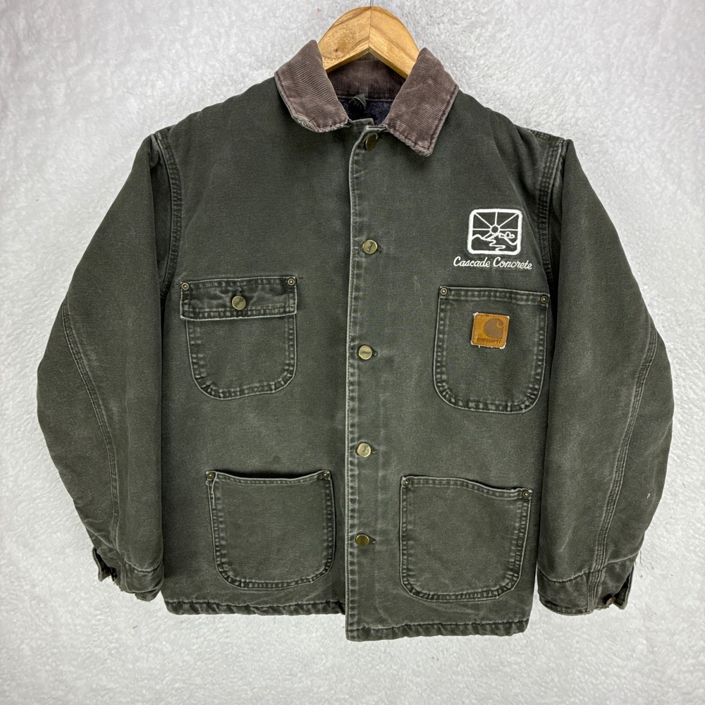 Carhartt Chore Coat Blanket Lined Mens Small C02 MOS Moss Green‎